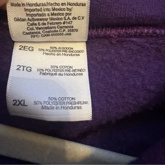 Eldora‎ Speedway Rossburg Ohio Purple Hoodie Gildan Heavy Blend 2XL - Picture 9 of 10